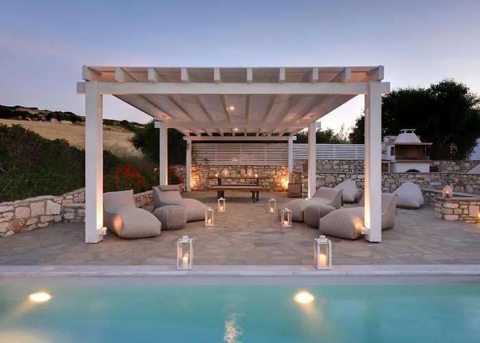 Executive Paros 4 Bedrooms Almyrikia Sunset Stunning Sea View Vila *